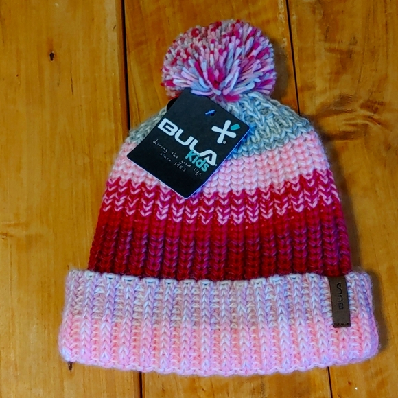 Bula Other - NWT Bula Kids Striped Knit Toque with Pom Pom